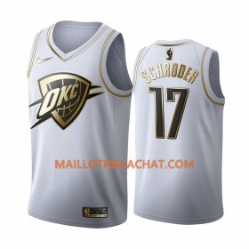 Maillot NBA Oklahoma City Thunder Dennis Schroder 17 Nike 2019-20 Blanc Golden Edition Swingman - Homme